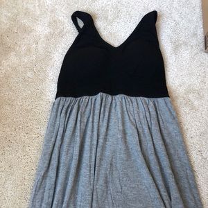black and gray ankle dress with removable padding